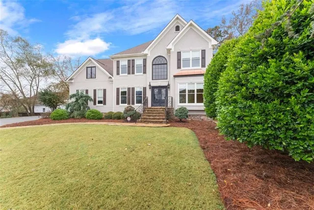 an aerial view of multiple house