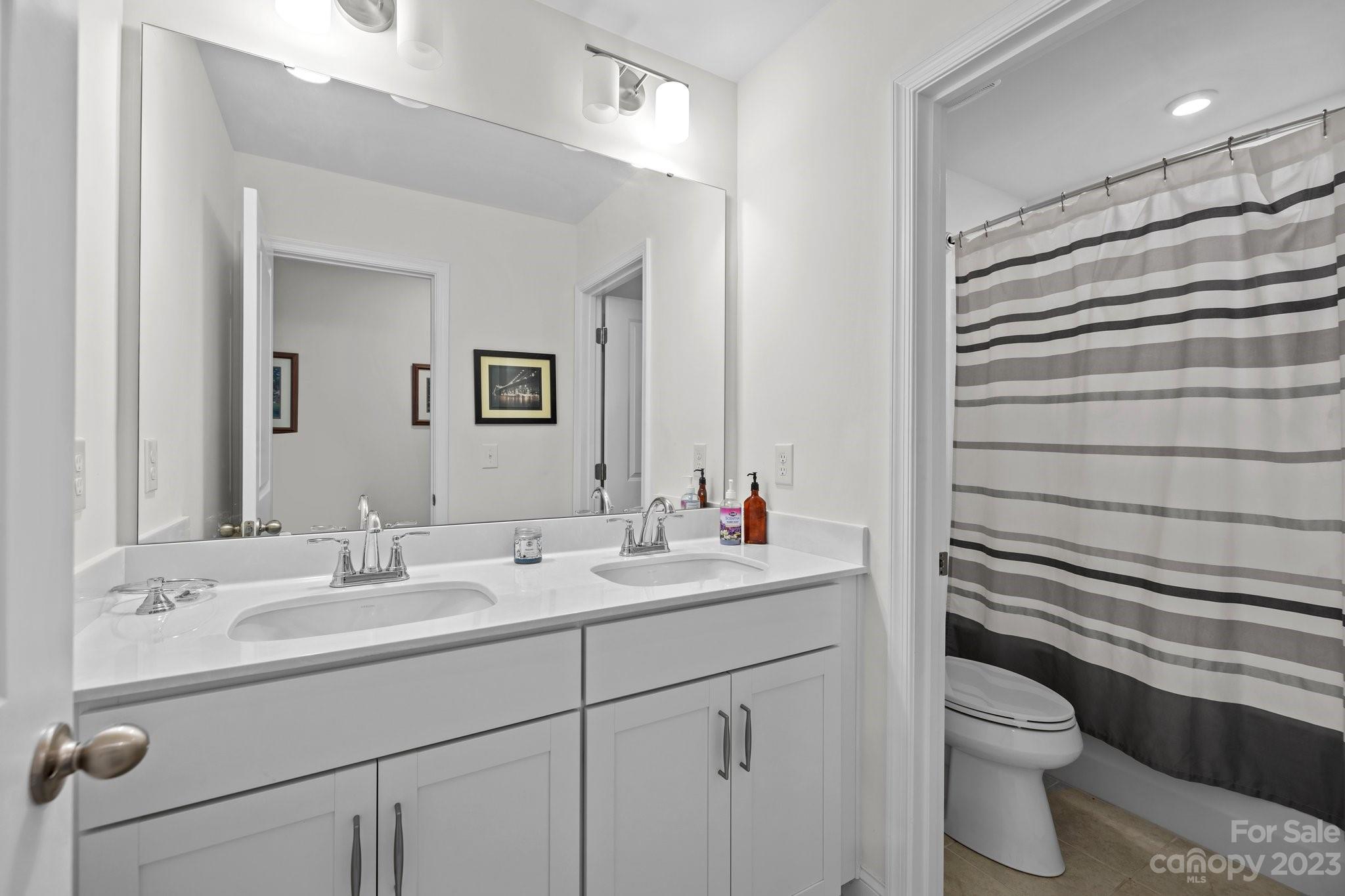 2075 Suttonview Road Fort Mill, SC 29708 - Photo 20 of 39 a bathroom with a sink a toilet and mirror