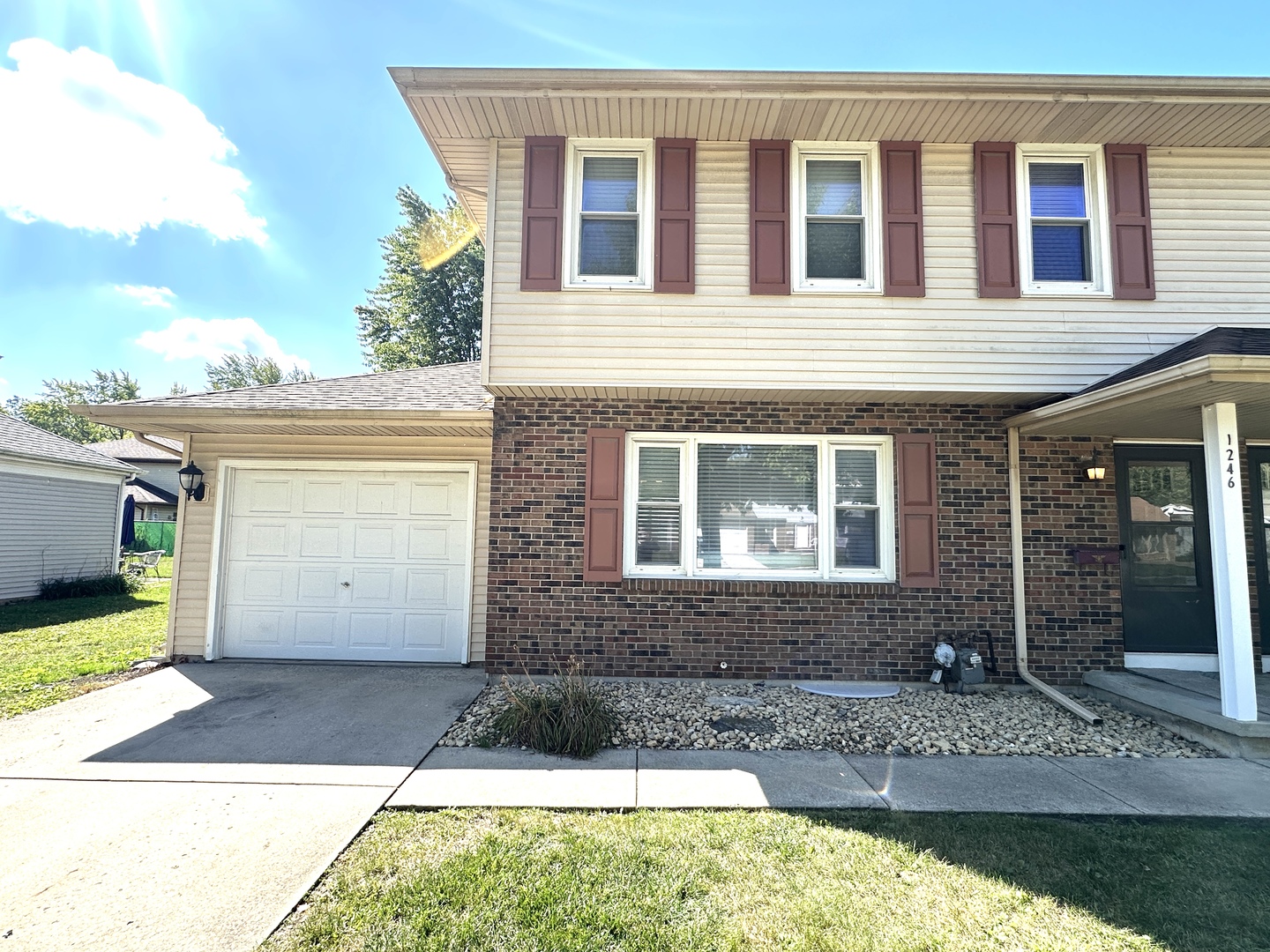 a front view of a house
