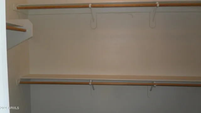 a close up view of racks on the wall