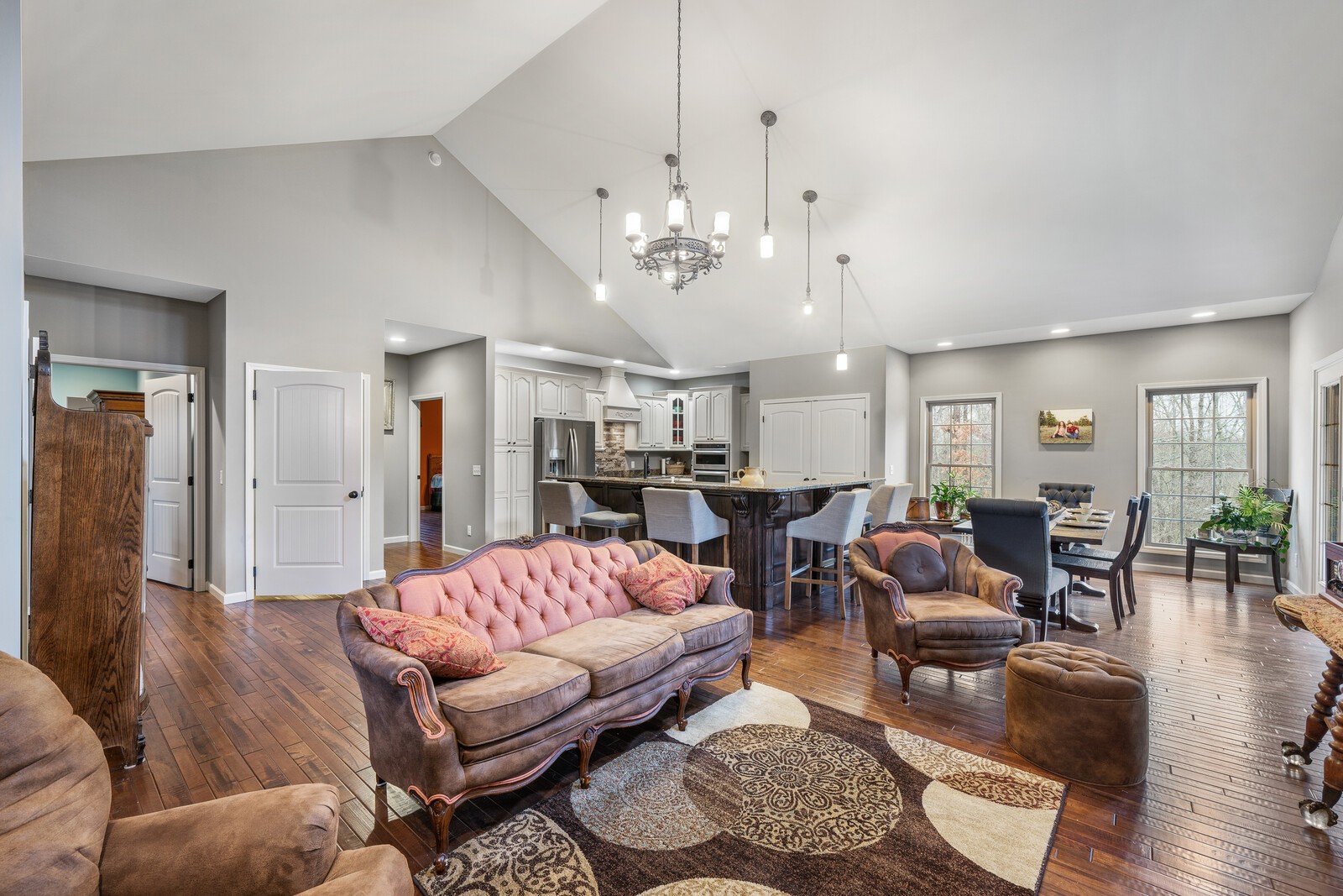 642 Campground Road Livingston, TN 38570 - Photo 5 of 49 a living room with furniture or kitchen view and a chandelier