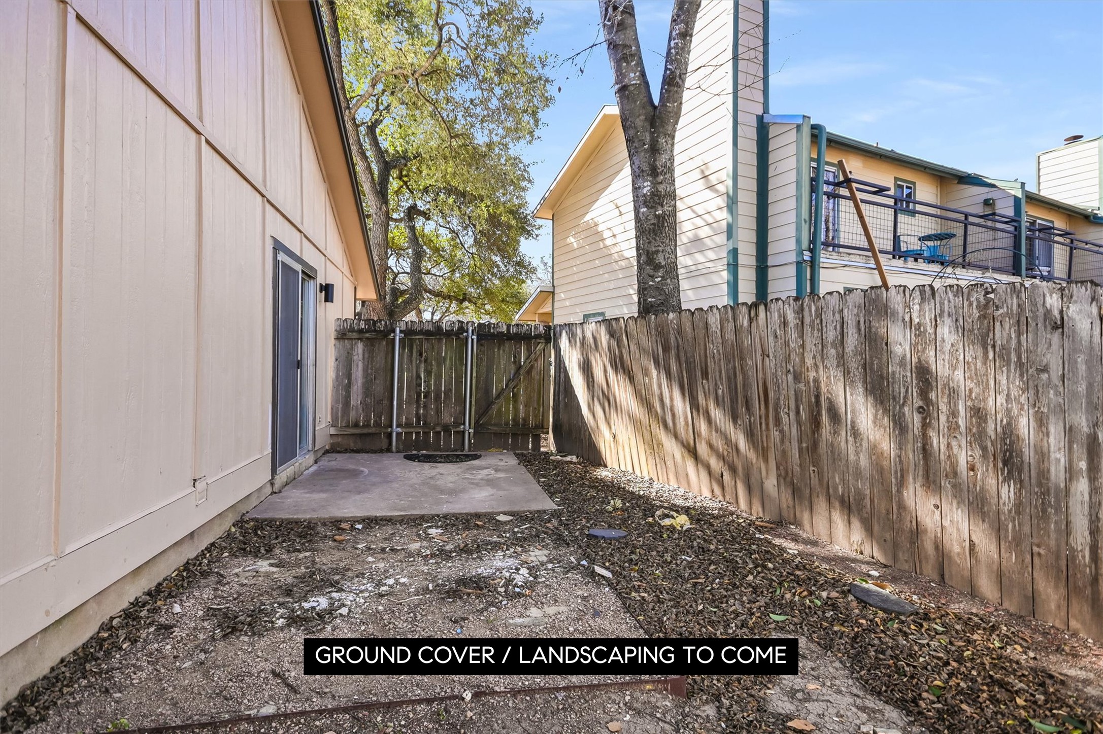 1402 Waterloo Trail, Unit A Austin, TX 78704 - Photo 13 of 15 a view of a backyard with pathway