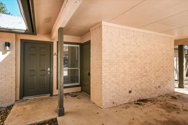 a view of a front door of a house