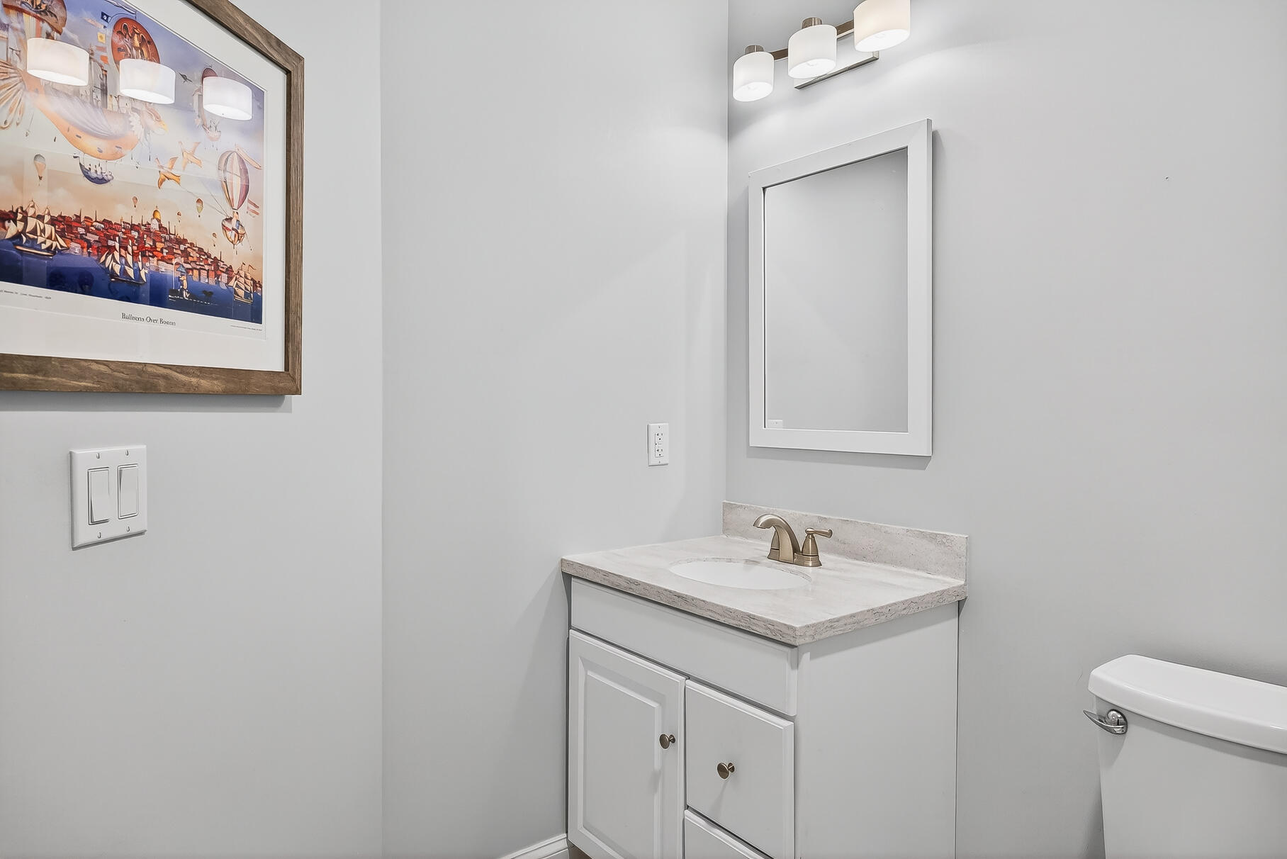 6 Mayfair Court Mashpee, MA 02649 - Photo 44 of 53 a bathroom with a sink and a mirror