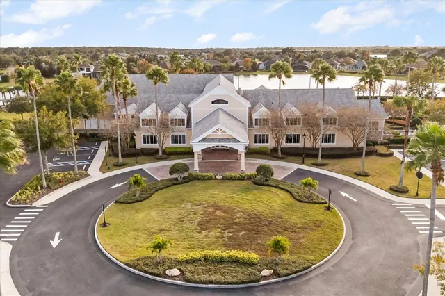 swimming pool with view of residential house