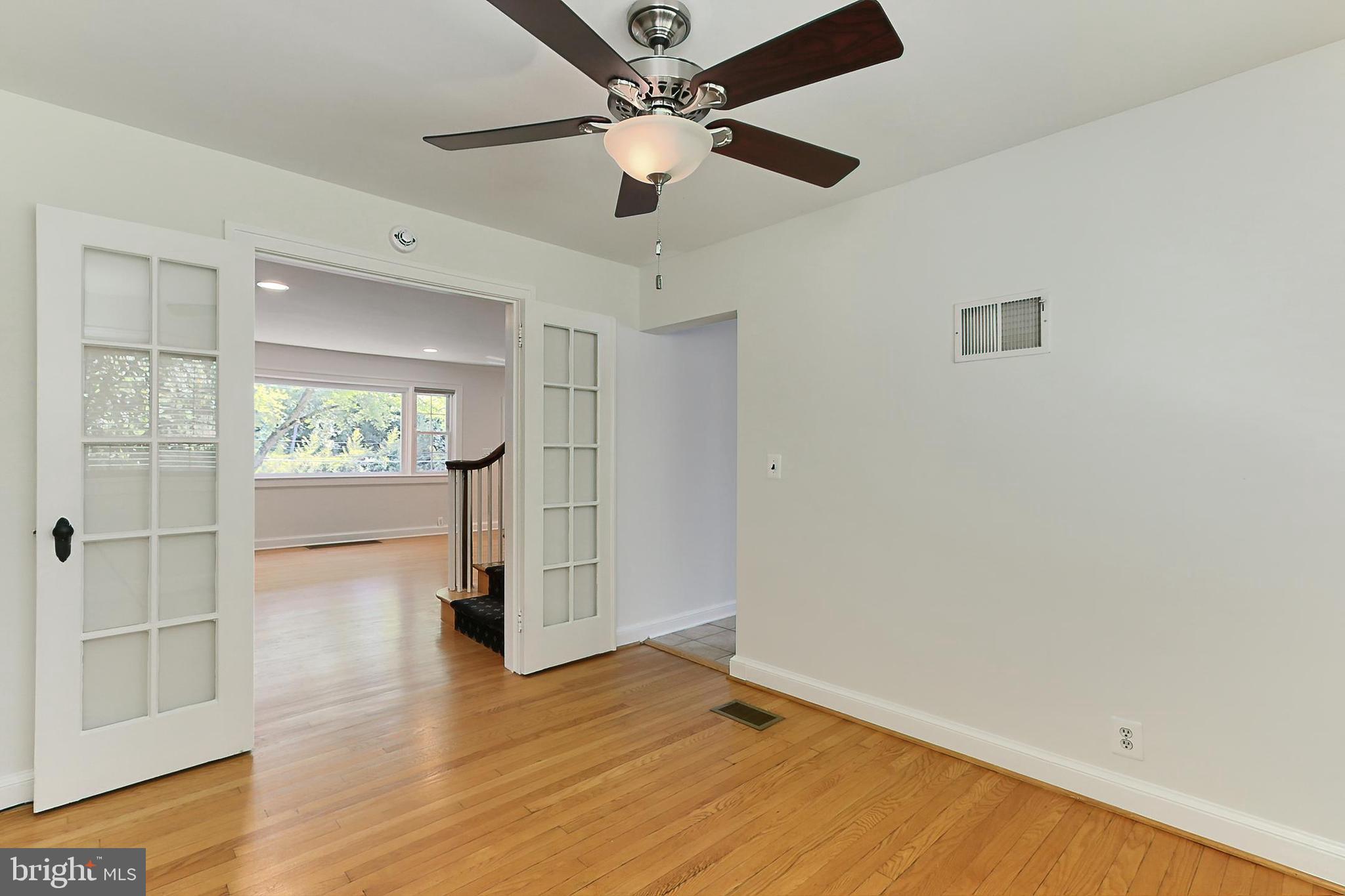 3304 Annandale Road Falls Church, VA 22042 - Photo 19 of 57 Glass French Doors lead to Living Room from Office