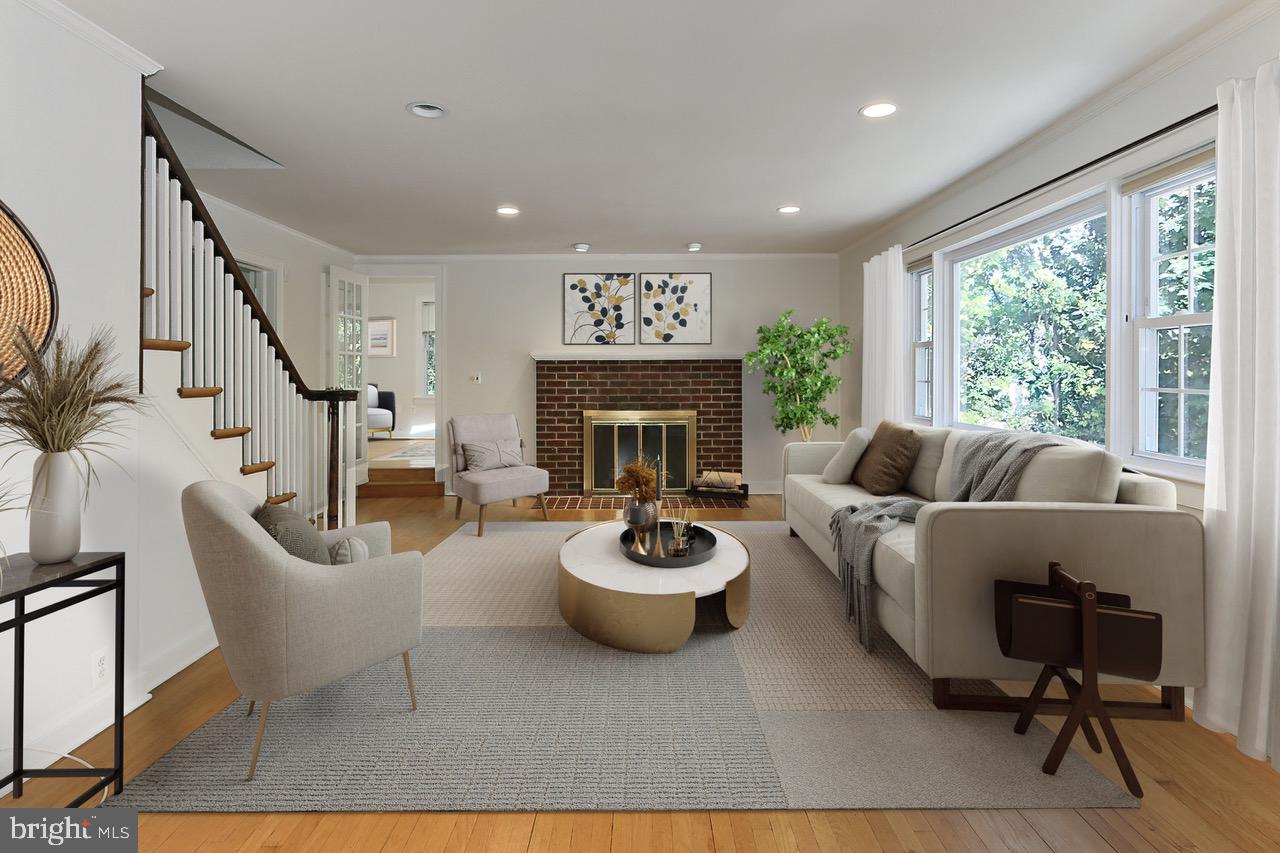 3304 Annandale Road Falls Church, VA 22042 - Photo 4 of 57 *Virtually Staged* Living Room w/ Gas Fireplace