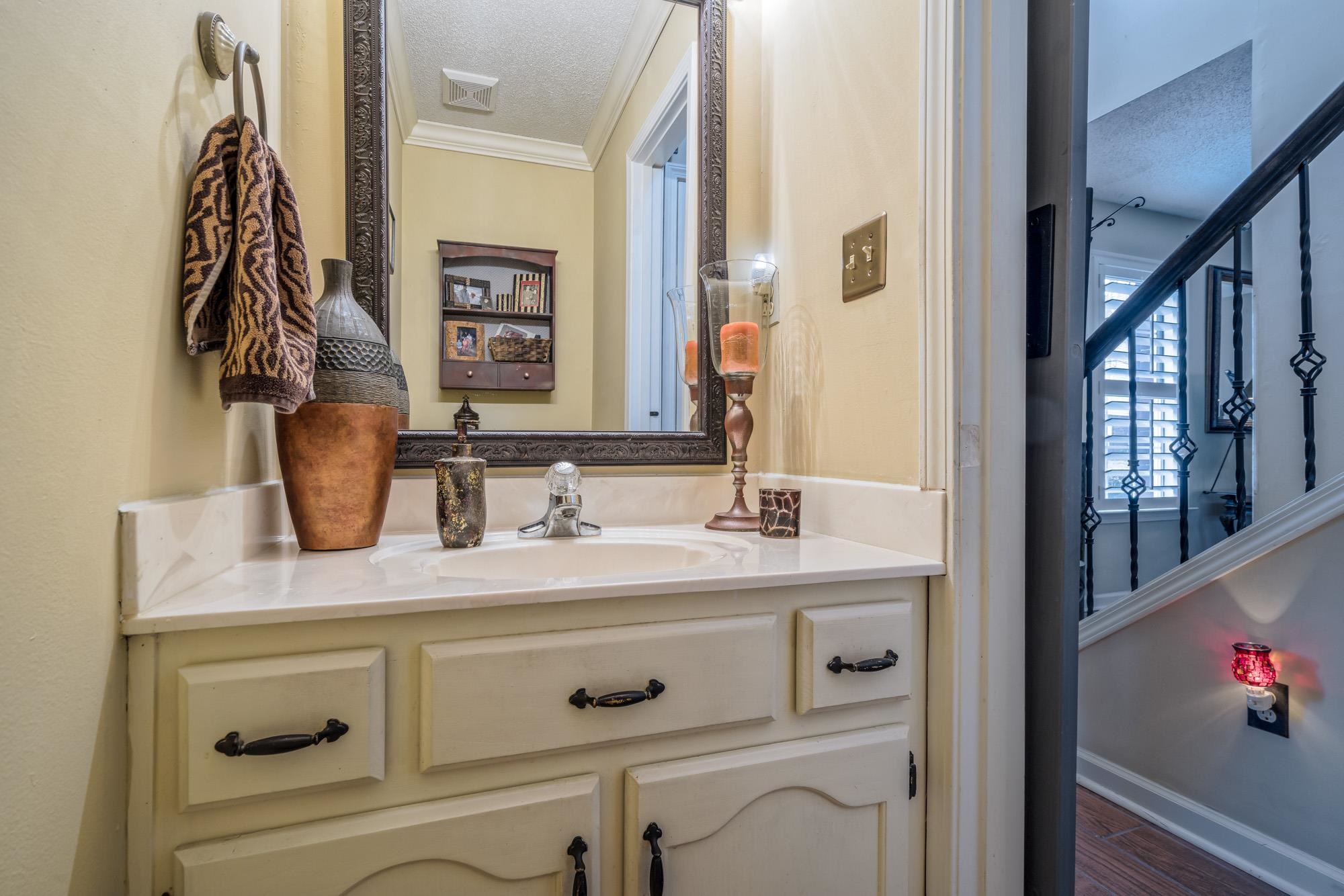 256 Windy Ridge Cove Collierville, TN 38017 - Photo 18 of 25 a bathroom with a sink and a mirror