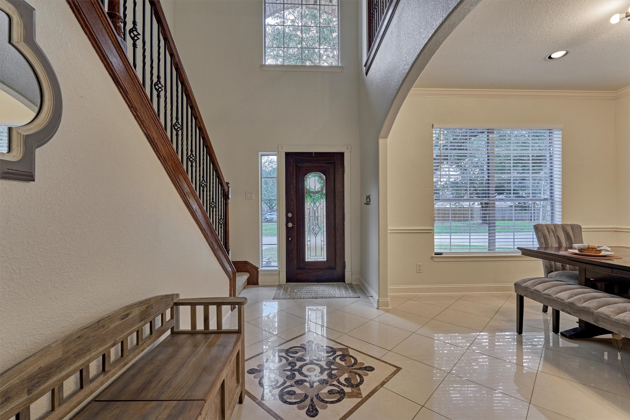 20938 Thistleberry Lane Spring, TX 77379 - Photo 8 of 45 View from inside home towards front door. Two story ceilings in entry.