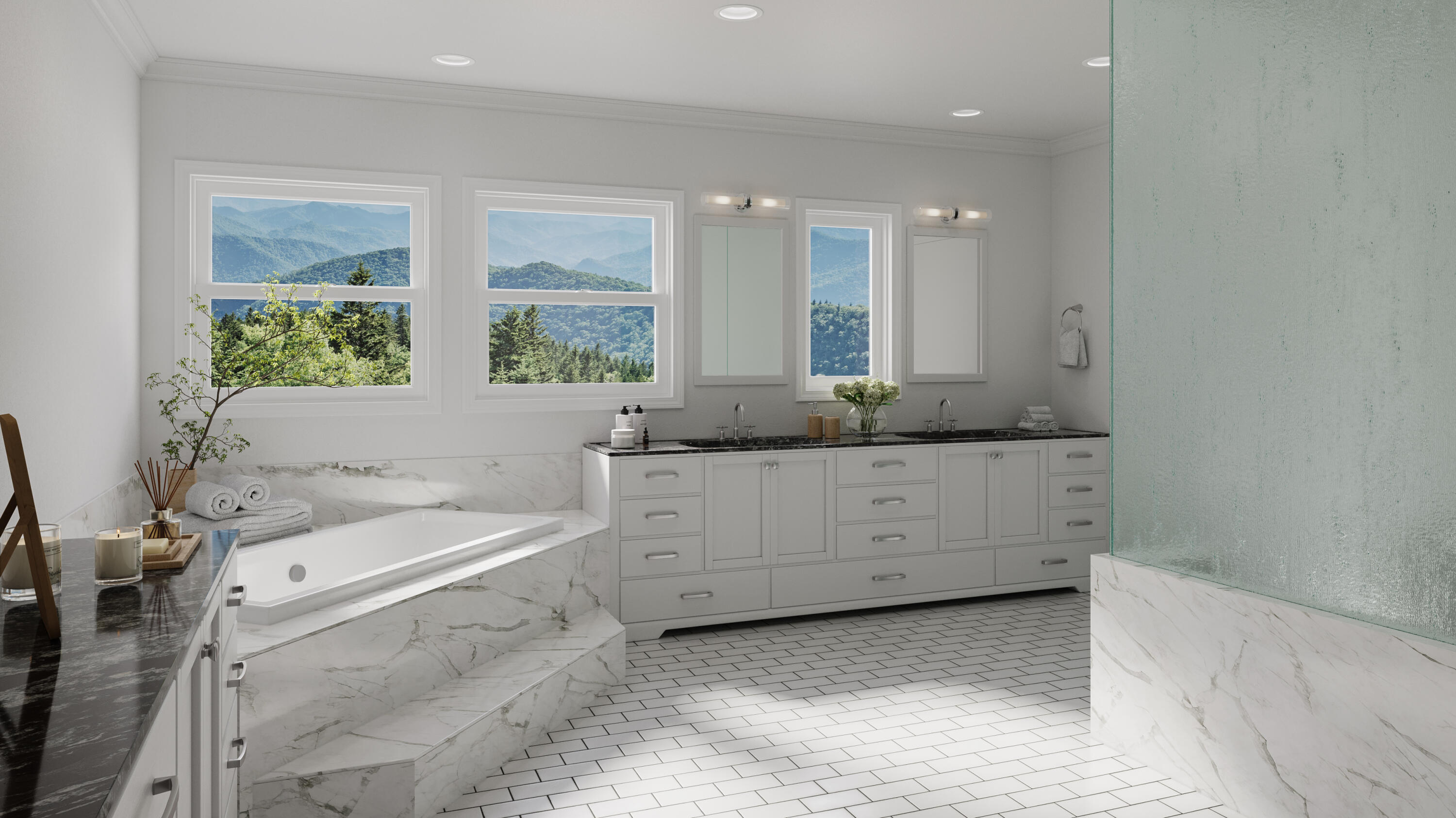 4530 Via Clarice Santa Barbara, CA 93111 - Photo 21 of 28 a bathroom with a granite countertop sink mirror and bathtub