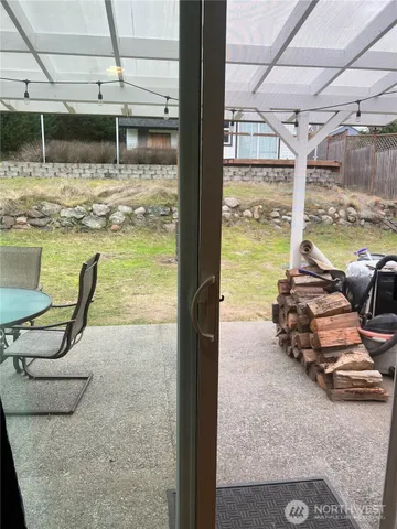 a ocean view with beach