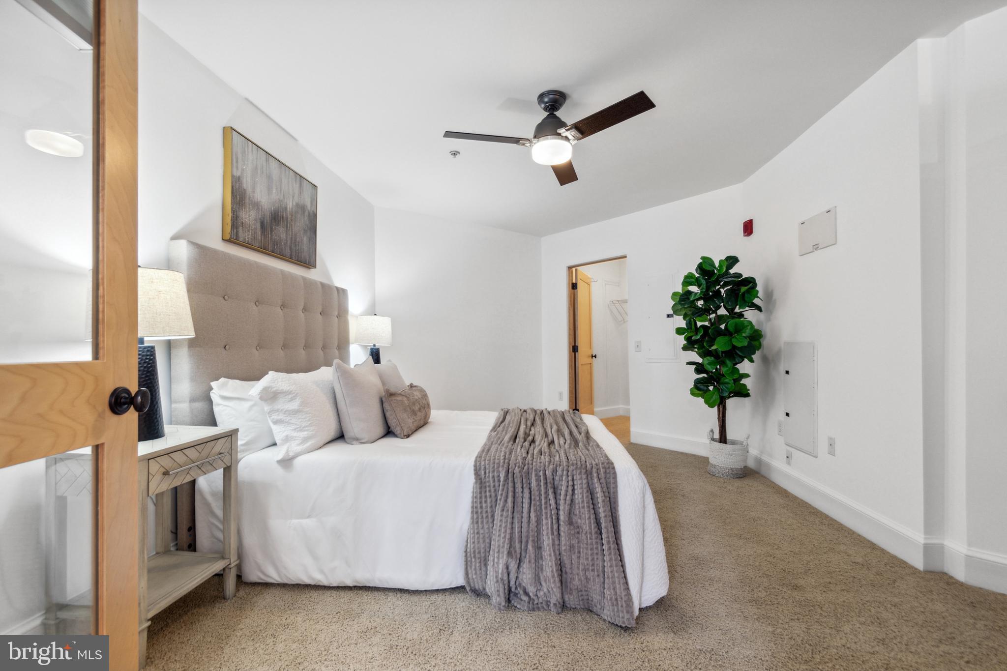 9610 Dewitt Drive, Unit B105 Silver Spring, MD 20910 - Photo 6 of 30 Bedroom has lovely ceiling fan