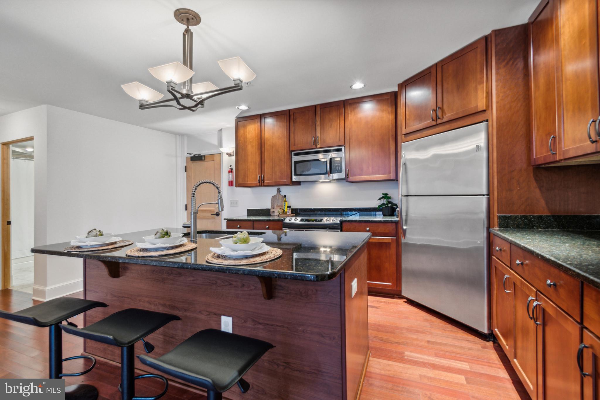 9610 Dewitt Drive, Unit B105 Silver Spring, MD 20910 - Photo 8 of 30 Large island with seating for three.