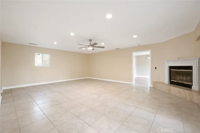 a view of a forest with trees in the background