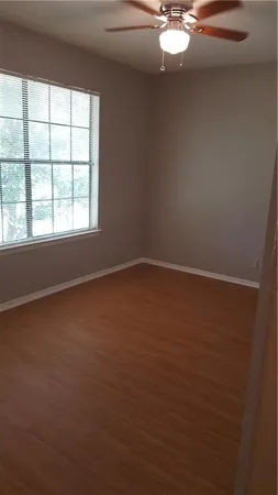 an empty room with a window