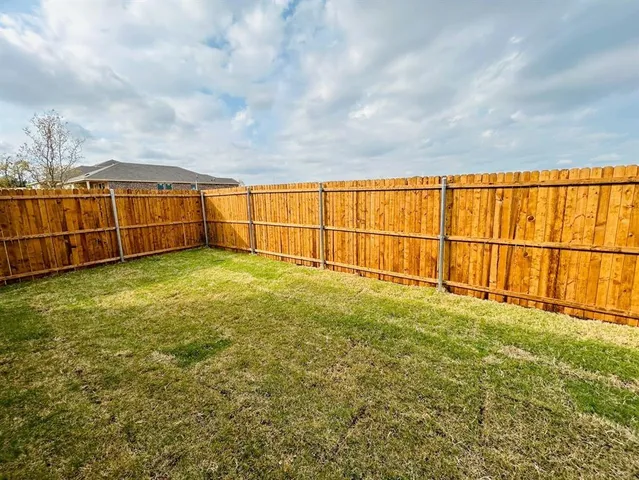 a view of an ocean with a big yard