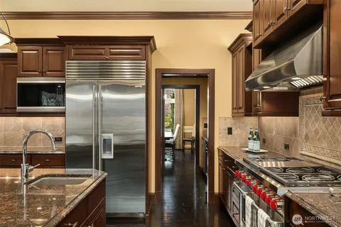 a sink with a mirror