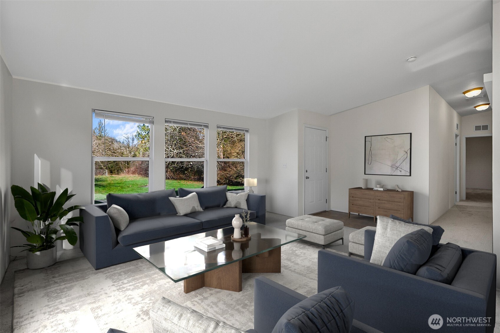 14630 High Bridge Road Monroe, WA 98272 - Photo 30 of 40 a living room with furniture and a large window