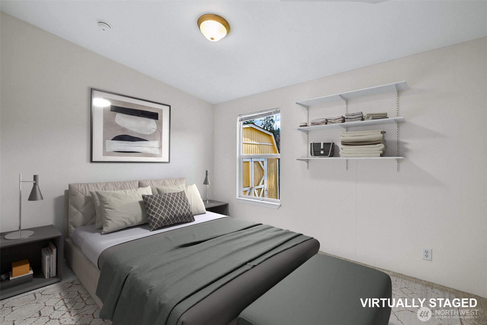 14630 High Bridge Road Monroe, WA 98272 - Photo 36 of 40 a bedroom with a bed and a painting on the wall