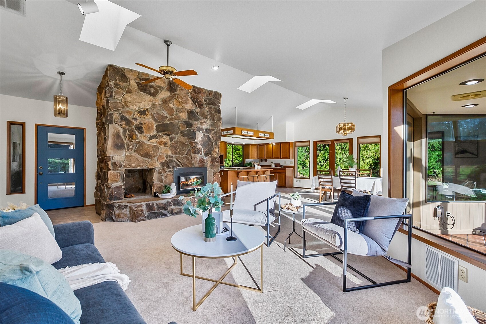 14630 High Bridge Road Monroe, WA 98272 - Photo 6 of 40 a living room with furniture and a fireplace