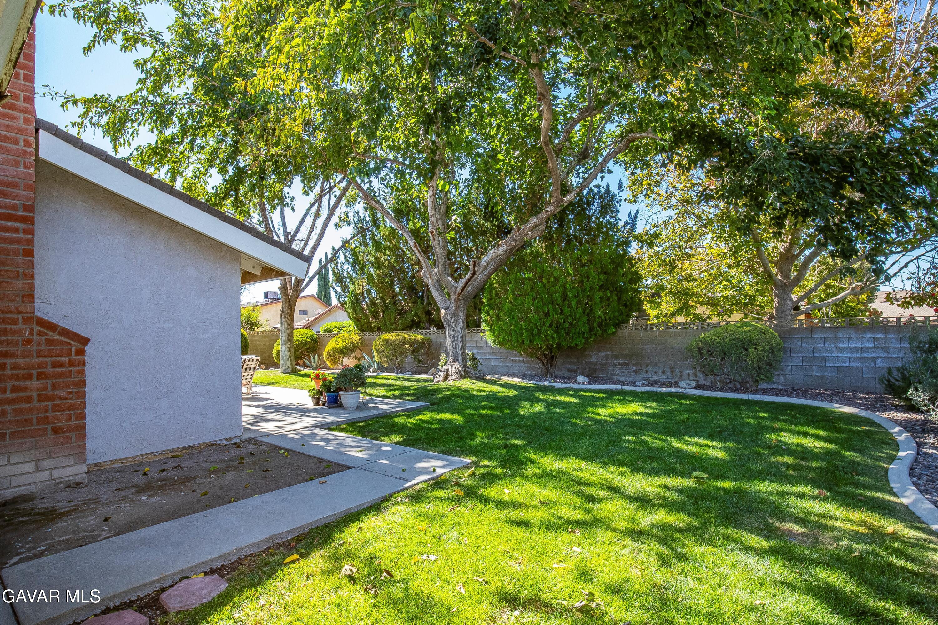 43755 Sentry Lane Lancaster, CA 93536 - Photo 35 of 36 a view of a backyard with large trees