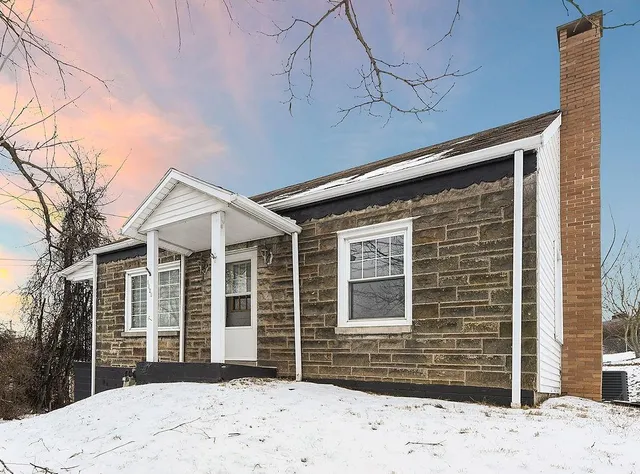 a front view of a house