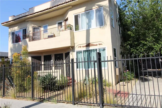 a view of a house with a small window