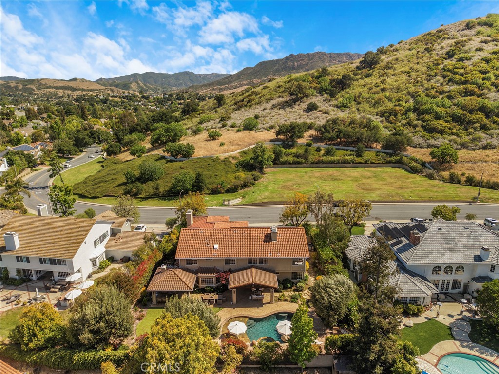 6032 Grey Rock Road Agoura Hills, CA 91301 - Photo 53 of 54 an aerial view of a house with a ocean view