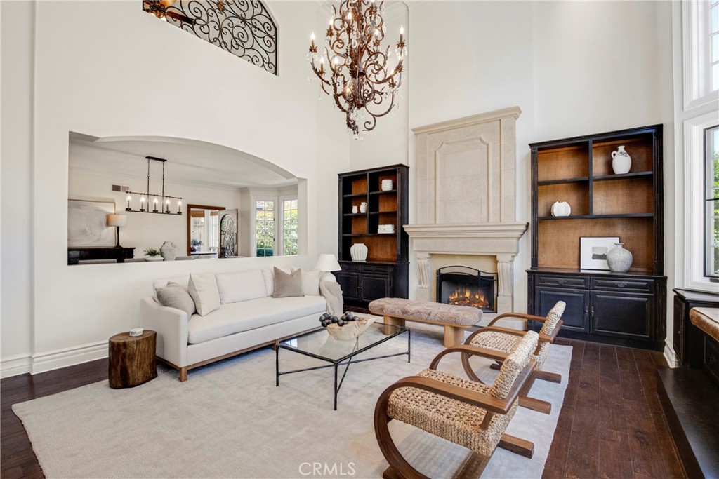 6032 Grey Rock Road Agoura Hills, CA 91301 - Photo 7 of 54 a living room with furniture or couch and a fireplace