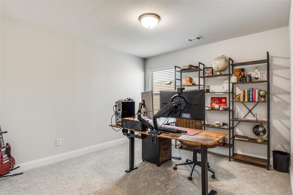 8413 Alba Lane Rowlett, TX 75089 - Photo 19 of 25 Office featuring light carpet and baseboards