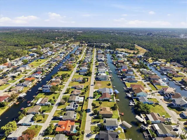 an aerial view of multiple house