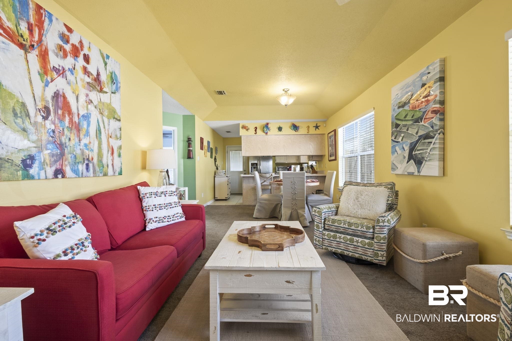 View of carpeted living room