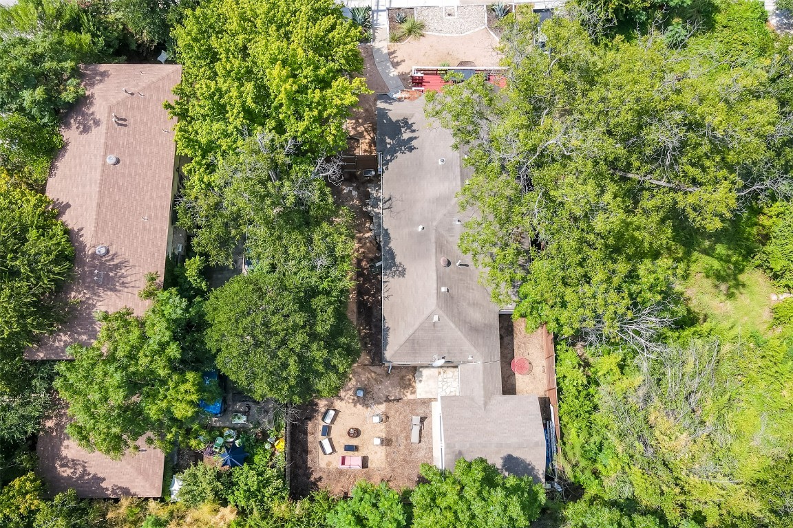 308 East 32nd Street, Unit B Austin, TX 78705 - Photo 26 of 27 an aerial view of residential house with outdoor space and trees all around