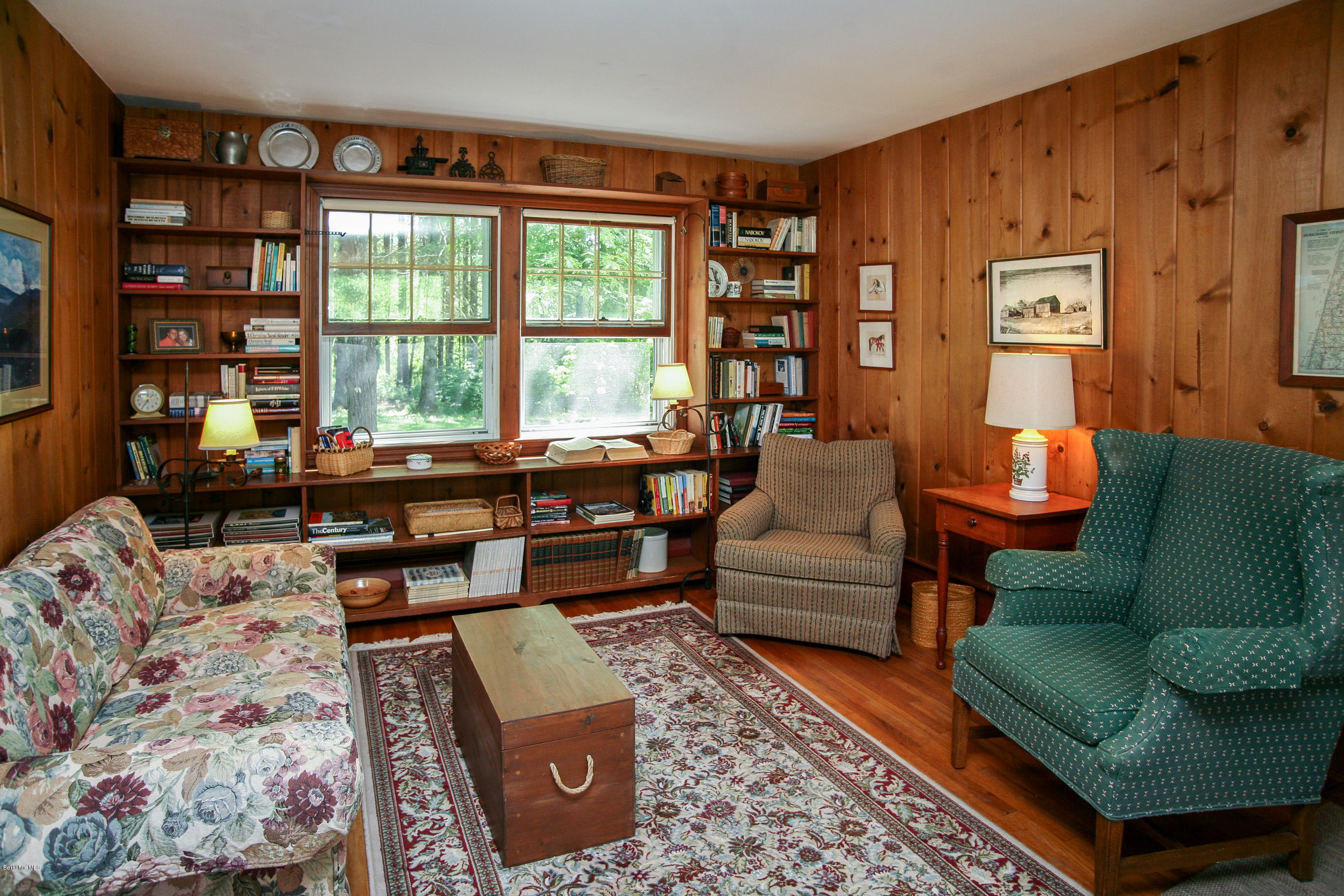 6 Interlaken Cross Road Stockbridge, MA 01262 - Photo 11 of 20 a living room with furniture and a floor to ceiling window