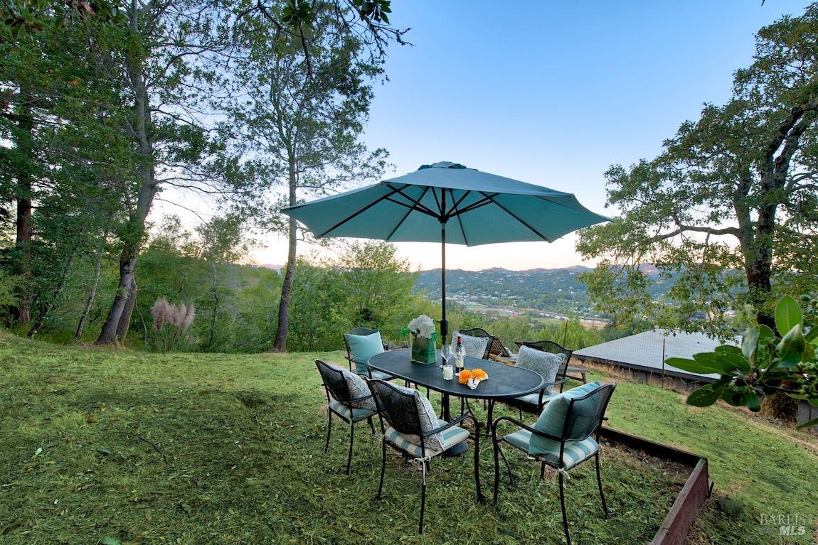 600 Murray Avenue Kentfield, CA 94904 - Photo 50 of 59 a view of an outdoor sitting area with furniture and backyard