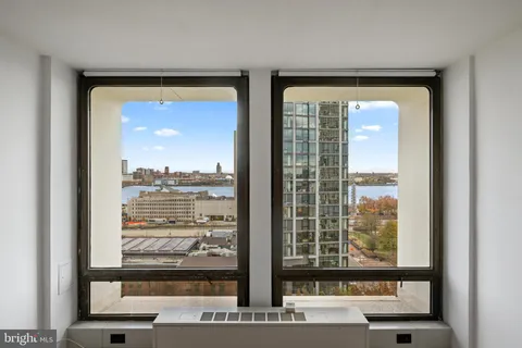 a view of a building from a window