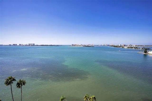 a view of an ocean and beach