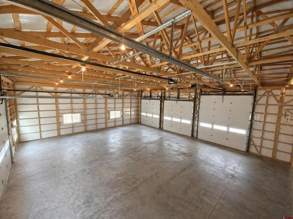 a view of a room with lots of wooden walls