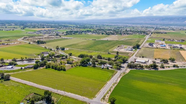 an aerial view of a houses with outdoor space