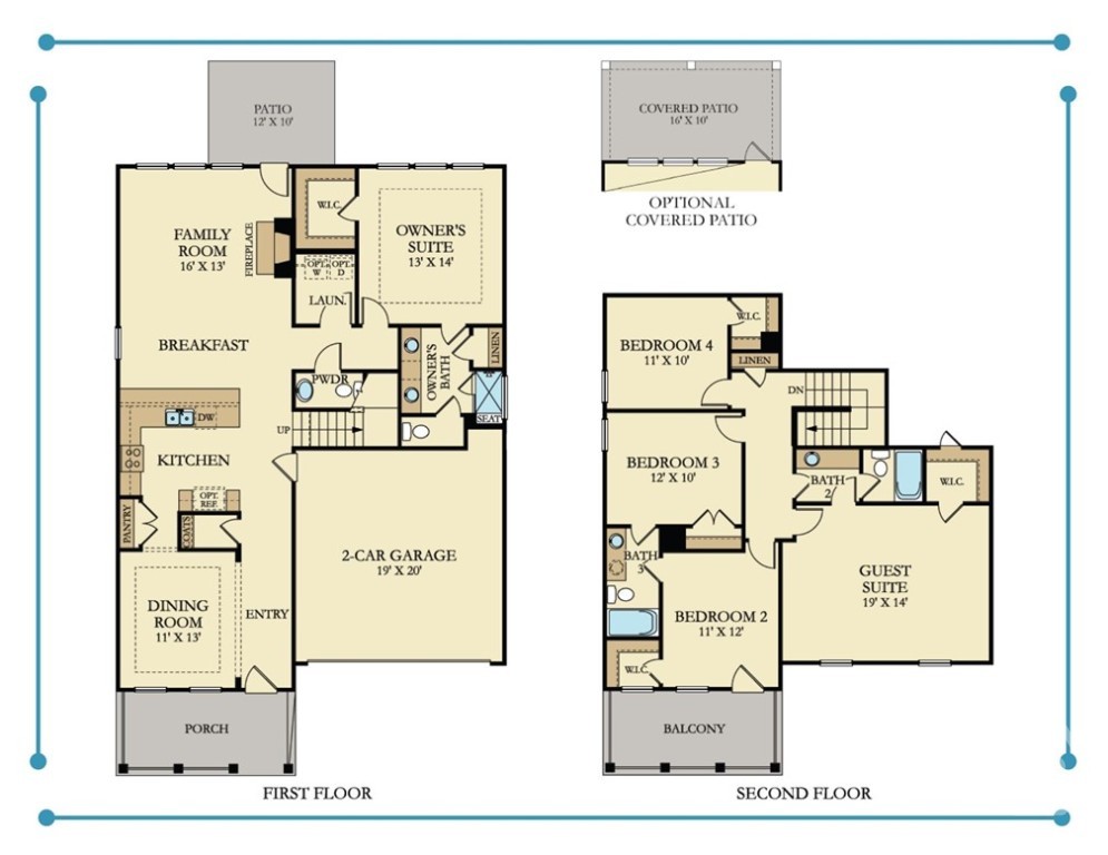 747 Blue Moon Crossing Pooler, GA 31322 - Photo 38 of 38 *Floor Plan Rendering Schematic for Reference Purposes Only. Does not Depict Actual Home.