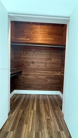 a view of wooden door