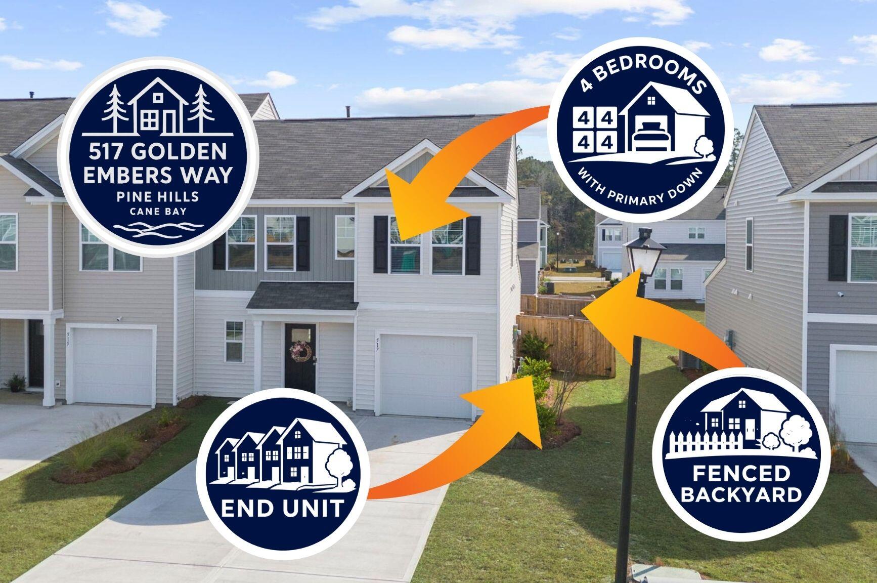 517 Golden Embers Way Summerville, SC 29486 - Photo 4 of 41 Oversized Fenced Backyard