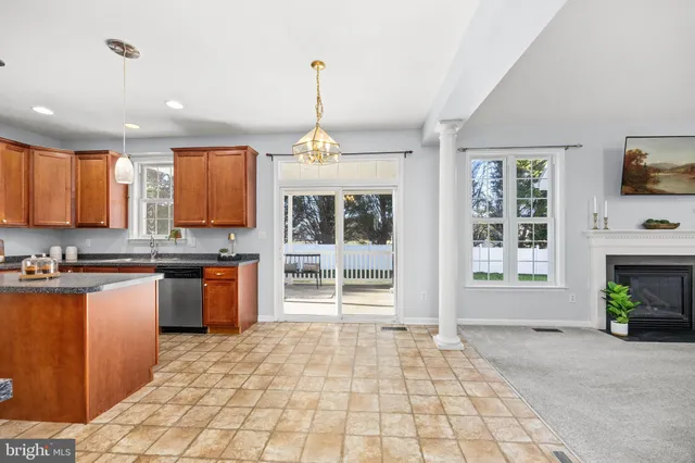 a view of a small space with racks on the wall