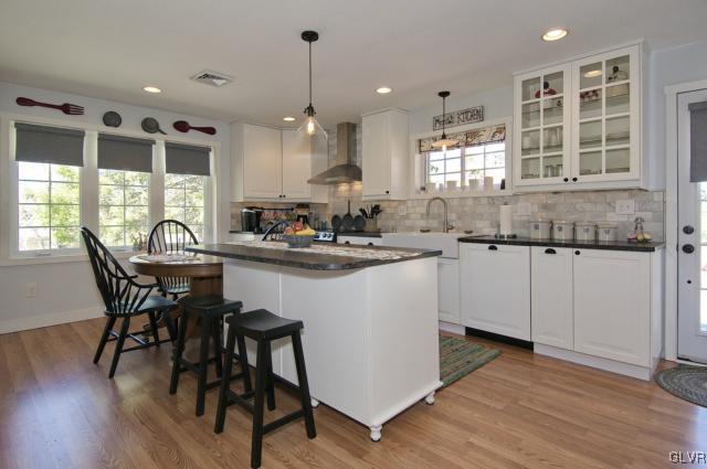 Upgraded kitchen. Dishwasher has cabinet facing.