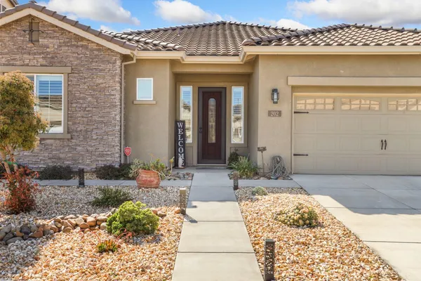 a front view of a house