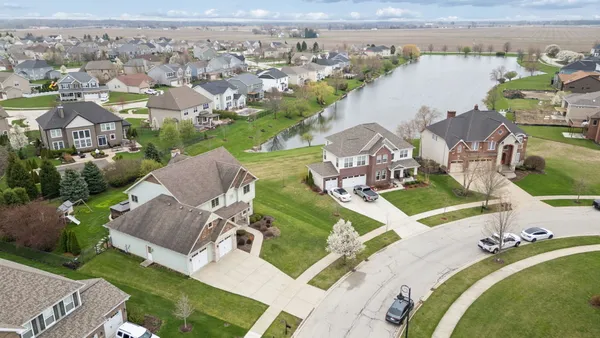 an aerial view of a house having outdoor space