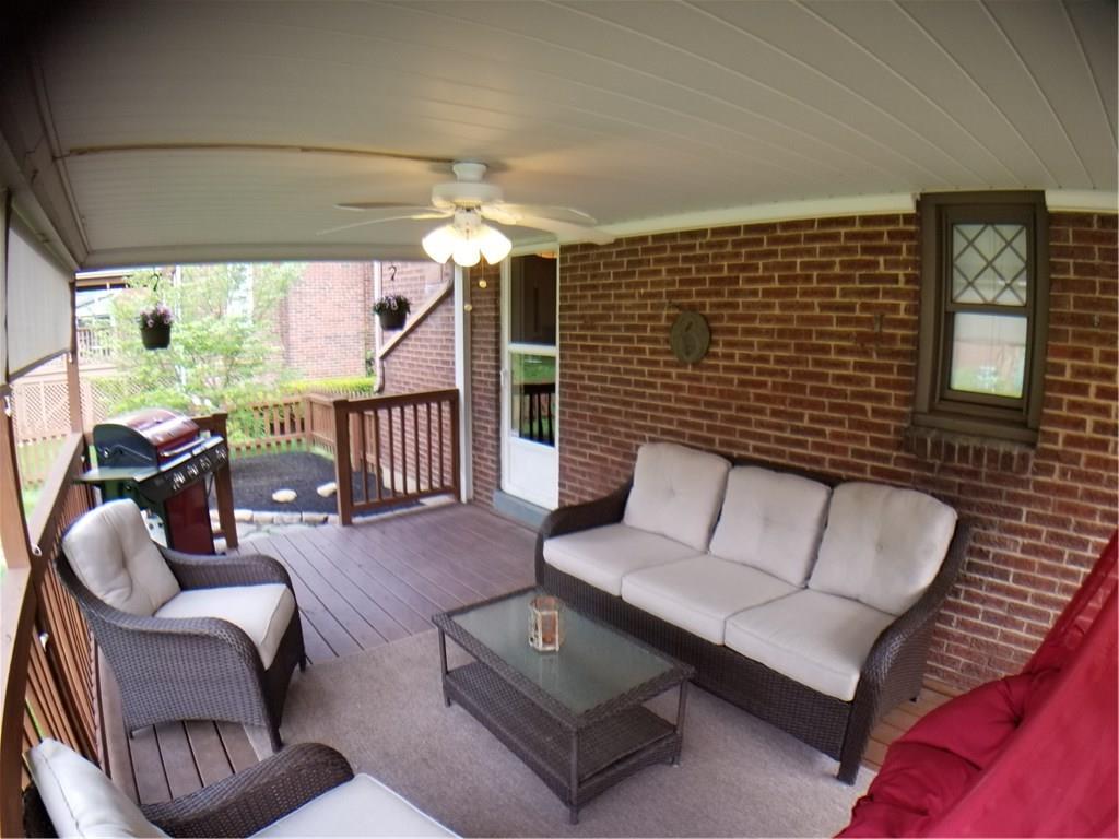 358 Vanadium Road Pittsburgh, PA 15243 - Photo 2 of 25 Great entertaining area or watch the kids & pets frolic in the back yard. Covered with expensive blinds, + lighted ceiling fan make this the most enjoyable outdoor spot!