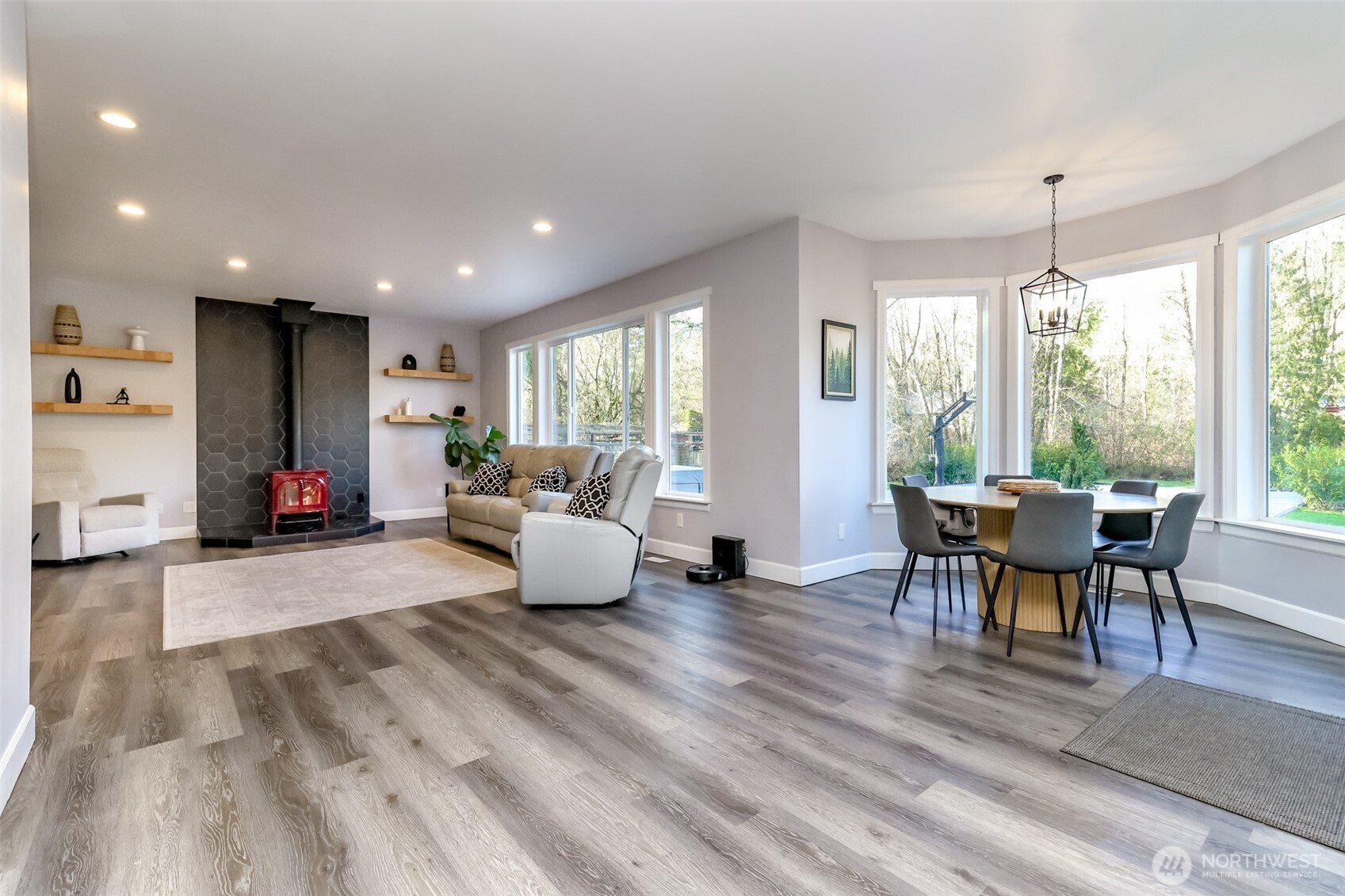 30904 37th Avenue East Graham, WA 98338 - Photo 11 of 40 a living room with furniture and a large window