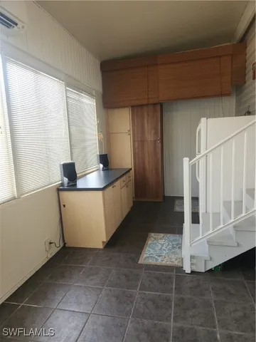 a view of a bathtub in a room