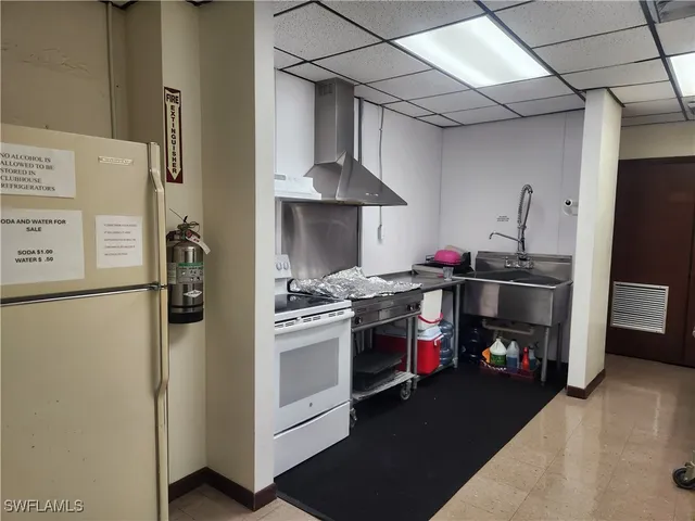 a view of a yard with an outdoor space